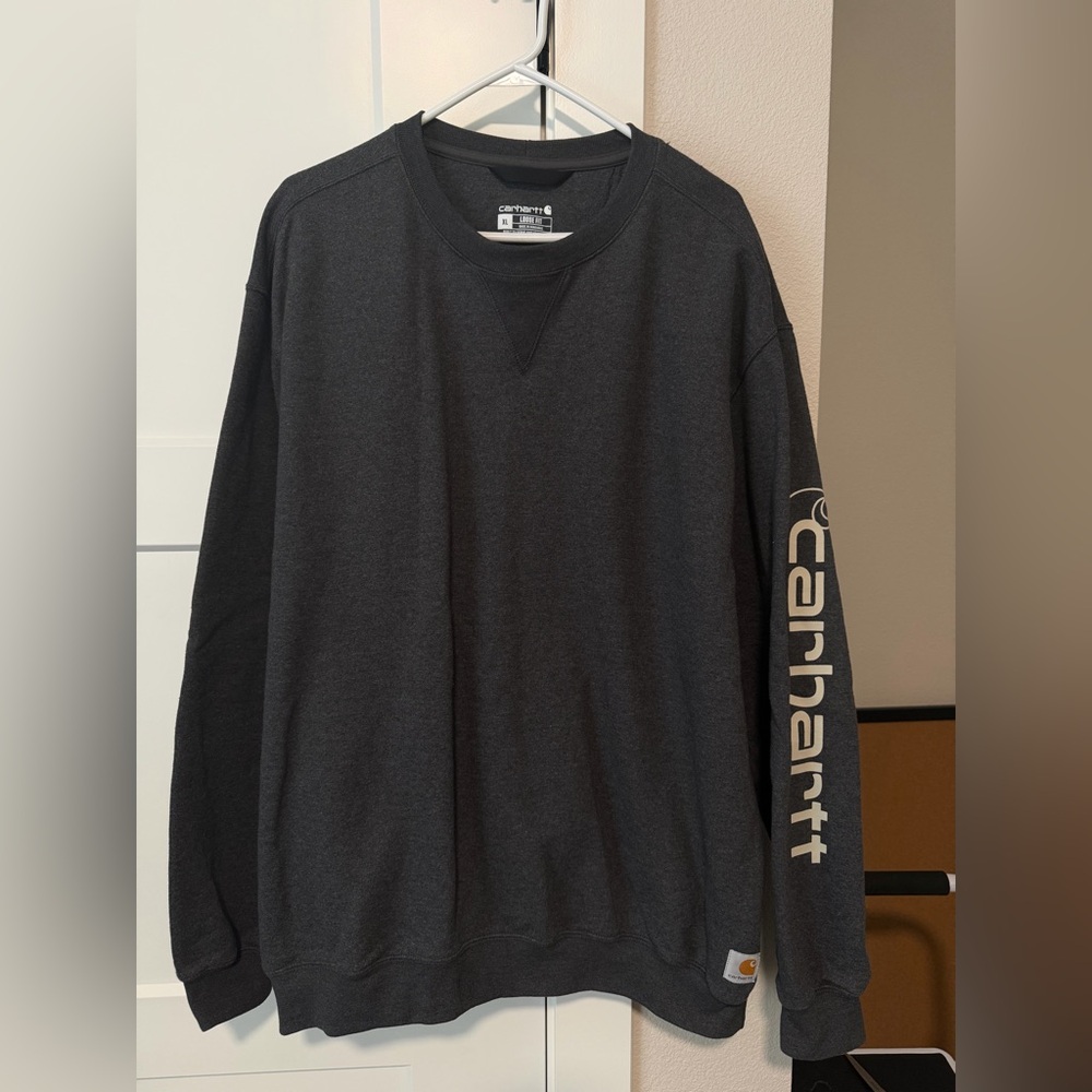 Men’s Carhartt Charcoal Crewneck Men's Sweater XL loose fit